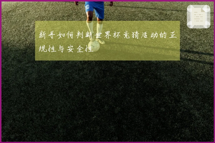新手如何判断世界杯竞猜活动的正规性与安全性